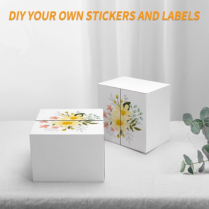 PETAFLOP Shipping Boxes 7x7x5 White Cardboard Box Kraft Corrugated Small - Image 3