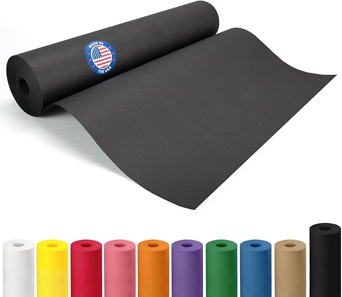 Black Paper Roll 18" x 2160" by IDLPackaging
