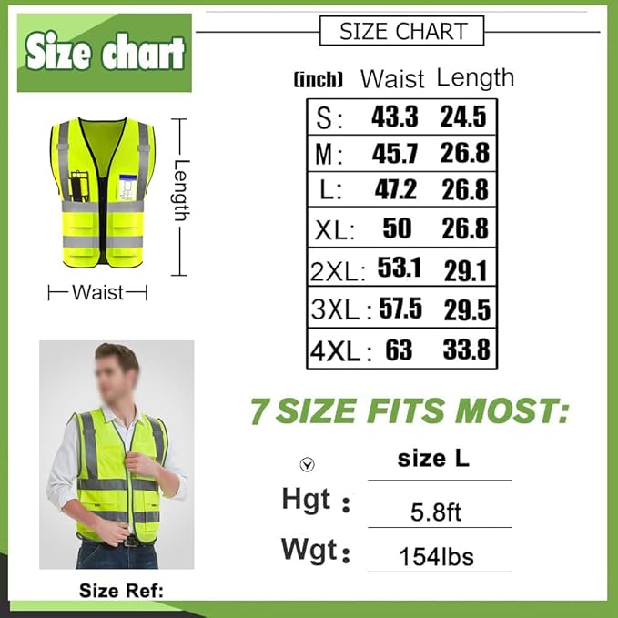 YOWESHOP High Reflective Visibility Safety Vest - Image 5