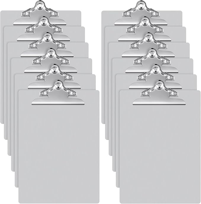 Mimorou 12 Pcs Metal Clipboard Heavy Duty Aluminum Clipboards 12 x 9 Inch Metal by Mimorou
