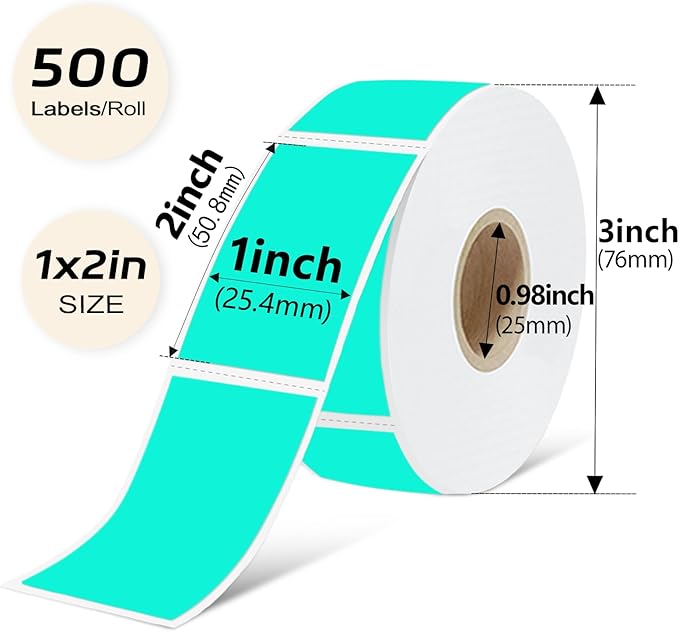 1x2 Inch Thermal Labels, Waterproof Removable Blank Stickers - Image 3