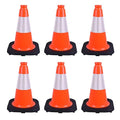 6 Pack 12" Orange PVC Safety Cones by OranclUS