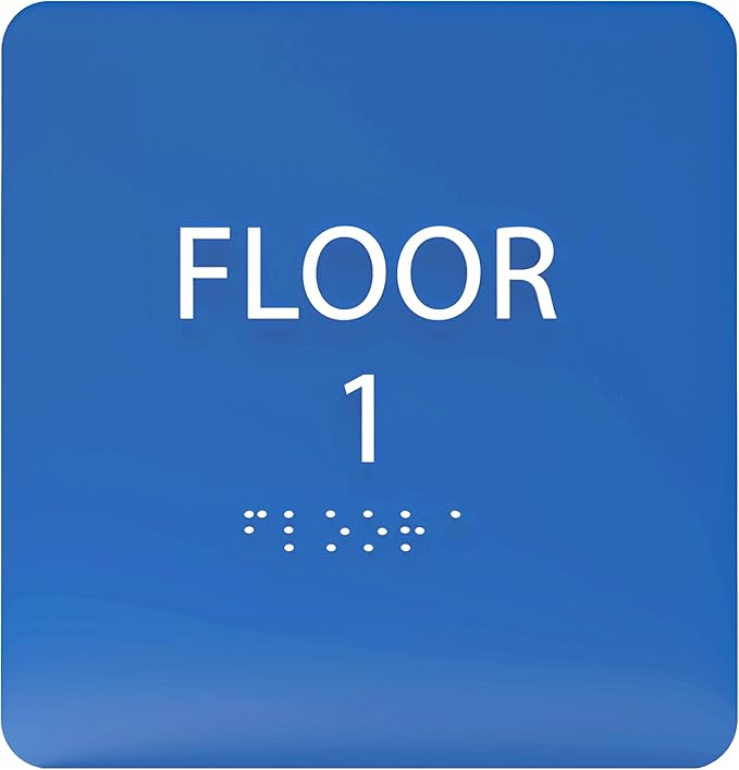 Royal ADA Floor 1 Sign with Braille – Made from Durable Acrylic and Ready to by ADACentralSigns
