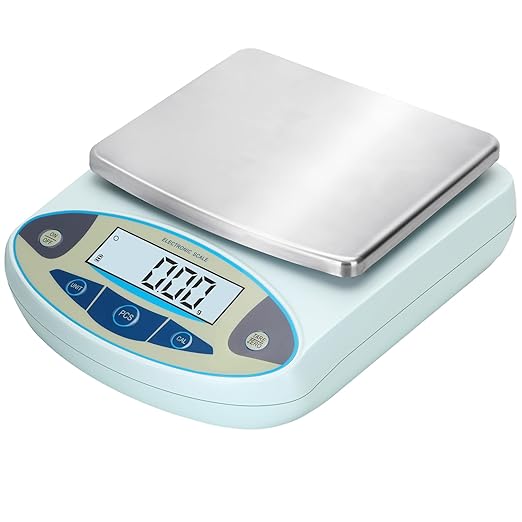 Lab Scale 5000g x 0.01g, 13 Unit 0.01g Accuracy High Precision Digital by Srora