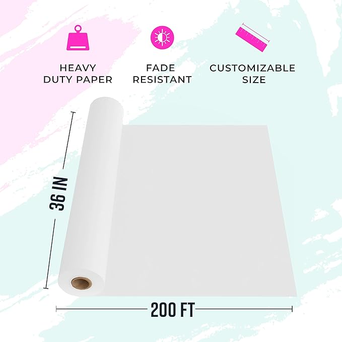 Bryco Goods 36”x2400” White Wrapping Paper – Kraft Paper Roll - Image 2