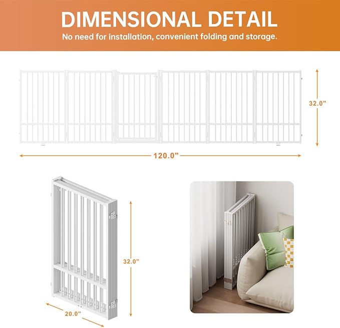 Full Metal Freestanding Dog Gate - Image 6