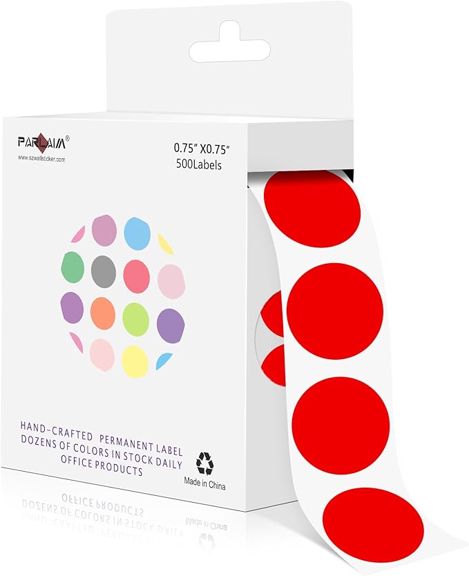 PARLAIM 3/4 Inch Color Coding Label Stickers by PARLAIM