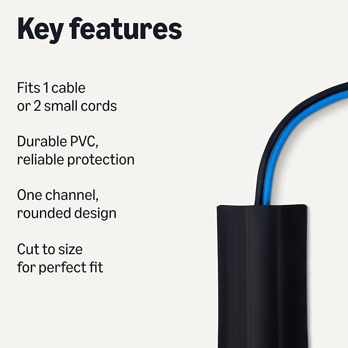 Amazon Basics Floor Cord Cover, 6ft Length, 2.6" Diameter - Image 2