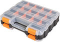 Tool Box with Transparent Lid, Double Side 34-Compartments Organizer Box with by JACKBOSS