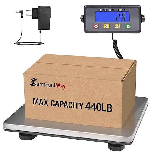 SurmountWay Large Shipping Scale, 440lb/0.35oz Digital Postal Scale by Surmount+Way
