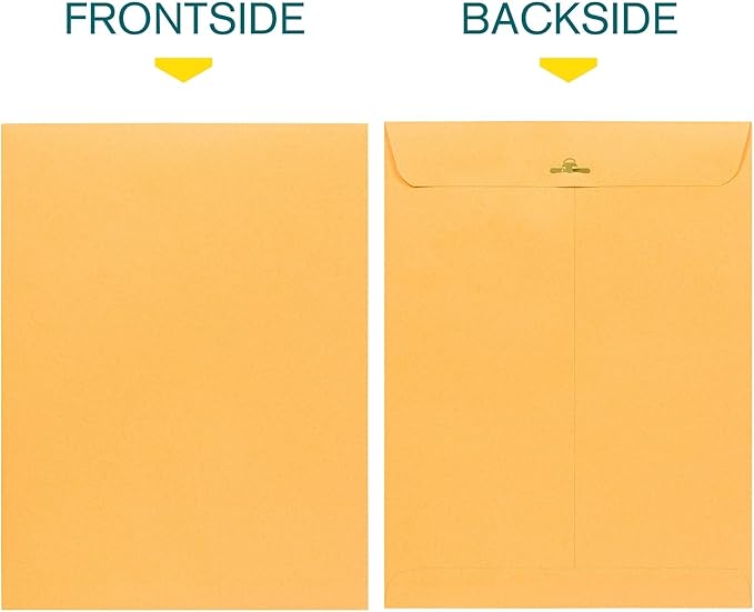 Clasp Envelopes – 9.5x12.5 Inches Brown Kraft Catalog Envelopes Letter Size -15 - Image 3