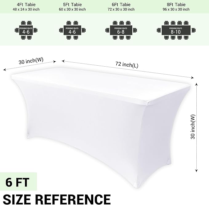 Obstal 10-Pack Stretchy Spandex Tablecloth - Image 4