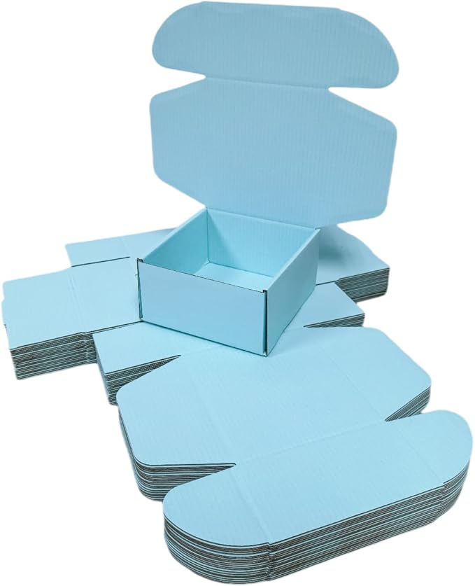 10 Pcs 9.8 x 9.8 x 4 inches Large Size Corrugated Cardboard Gift Boxes - Image 3