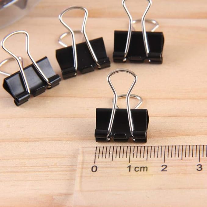 Coideal Mini Binder Clips Black, 0.6 Inch Micro Metal Binder Bull Clips - Image 5