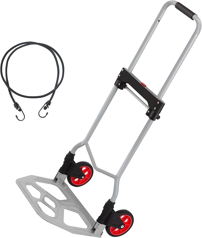 LEADALLWAY Dolly Cart Folding Hand Truck and Dolly, Steel Portable Cart by LEADALLWAY