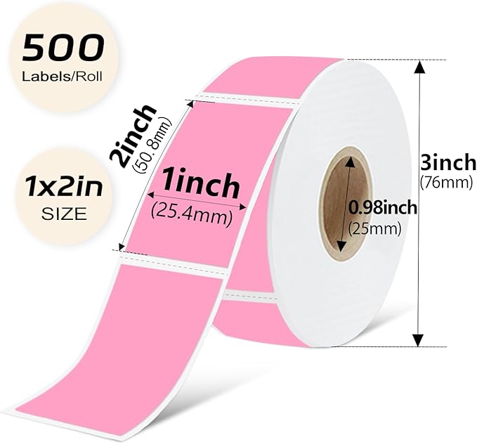 1x2 Inch Thermal Labels, Waterproof Removable Blank Stickers - Image 3