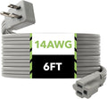 BN-LINK 6ft Air Conditioner Extension Cord, 14 Gauge Heavy Duty Power Cord by BN-LINK