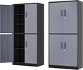 71” Metal Storage Cabinet-Lockable File Garage Tool Cabinets by Fesbos