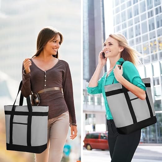 Insulated Reusable Tote Bag for Grocery Shopping for Women/Men, Pizza/Food - Image 6