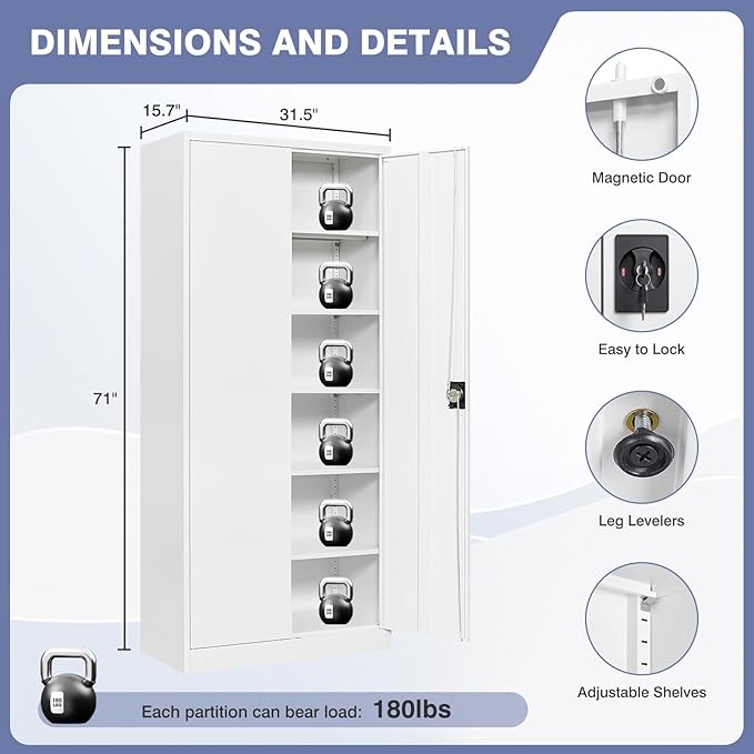Metal Cabinet, Tall Steel Cabinets - Image 3
