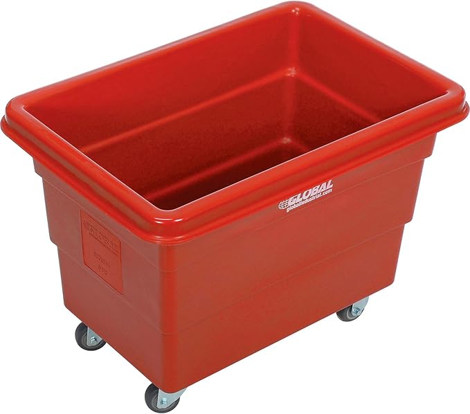 Global Industrial 6 Bushel Plastic Bulk Box Truck, Direct Mount Base, 500 lbs. - Image 2