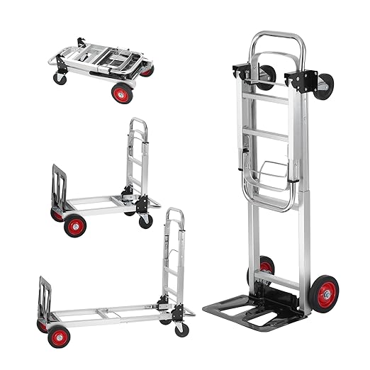 VEVOR Aluminum Folding Hand Truck, 2 in 1 Design 400 lbs Capacity, Heavy Duty by VEVOR
