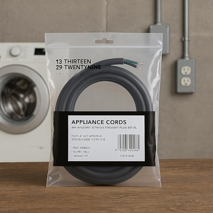 Appliance Cord Bundle, 3FT 13A & 6FT 15A SJTW Power Cables, Straight & Angled - Image 2