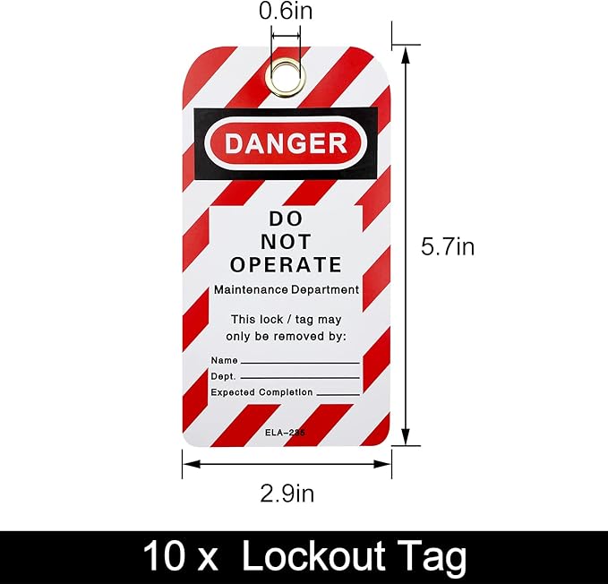 Lockout Tagout Locks, Safety Padlock, Loto Locks Keyed Differently Lock Out Tag - Image 2