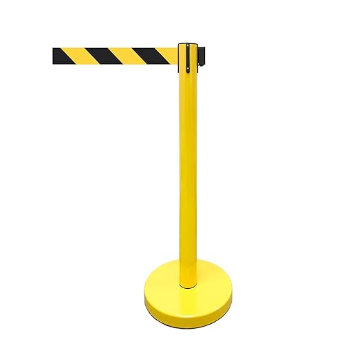 VIP Crowd Control Retractable Belt Stanchion Queue Safety Barrier Set - Image 4
