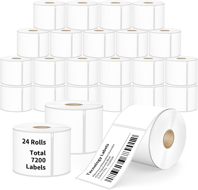 Tacnology 24 Rolls 7200 Labels Compatible by Tacnology