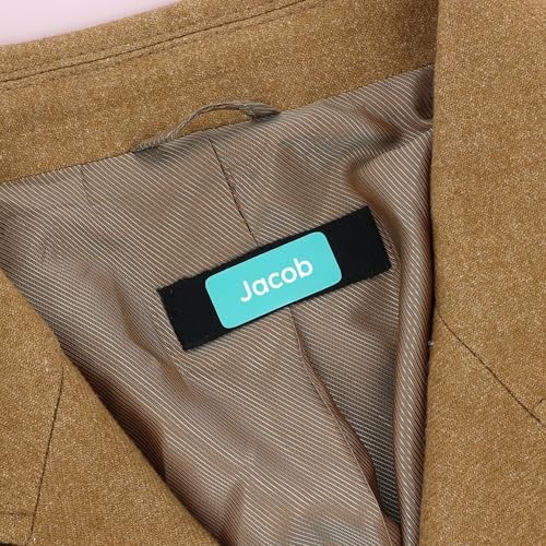 TeddyLabels - Clothing Labels for Nursing Home (120) – Self-Adhesive Name Tags for Clothes and Personal Items. Personalized Labels for Daycare, Nursing Homes, and Laundry Use - Turquoise - Image 3