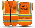 BeautyWill Custom Safety Vest Logo Class 2 High Visibility Reflevtive Vest by BeautyWill