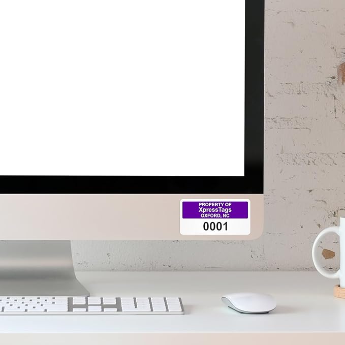 XpressTags 1" x 2" Sequential Number Custom Labels, Fixed Inventory Asset Tags - Image 4