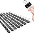 Medium Binder Clips, 72 Pack, 1 Inch, Standard 25mm, Small Fold Clamp, Capacity by Makanu
