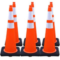 BESEA 6 Pack 36” Traffic Cones Orange Safety Road Cones by BeSea