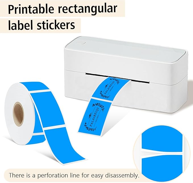 1x2 inch Blank Removable Freezer Labels Printable Rectangle Stickers 500PCS - Image 2