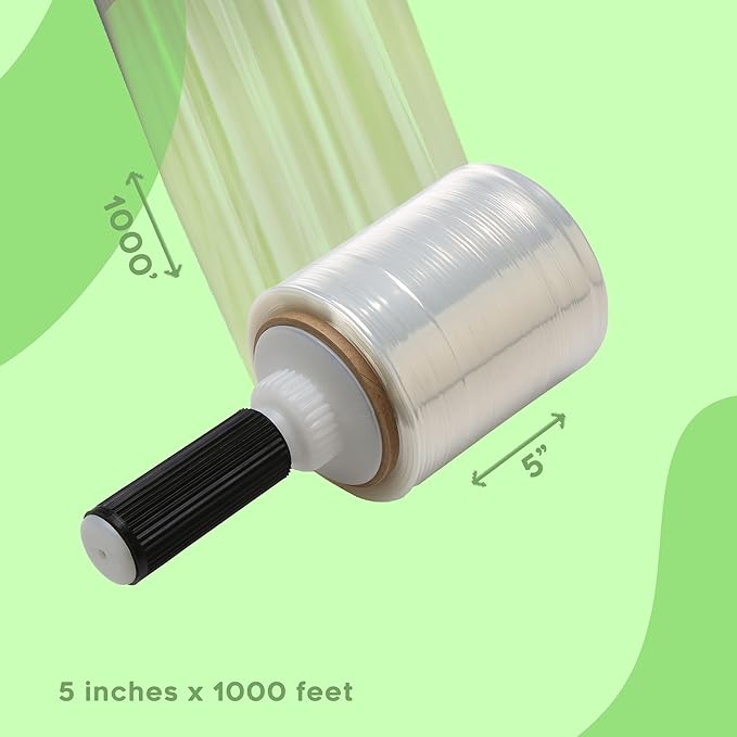 5" x 1000' ROLLS HAND STRETCH SHRINK WRAP 12 Rolls/cs by The Boxery - Image 6