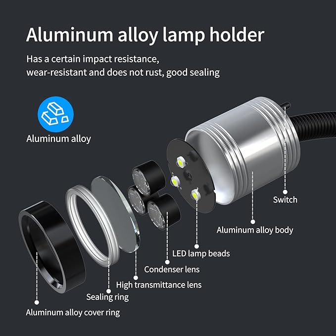 Flexible Work Light, Led Machine Light, Led Flexible Gooseneck Light 900 Lumens - Image 8