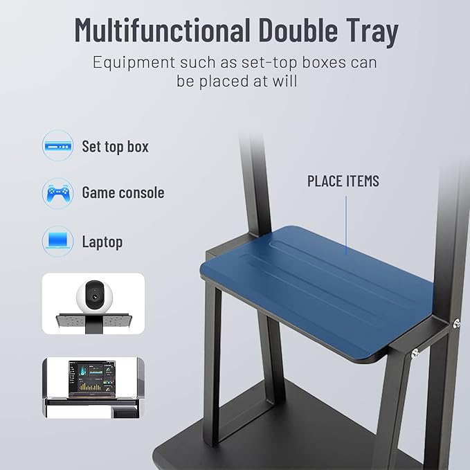 Mobile TV Cart, Rooling TV Stand - Image 7