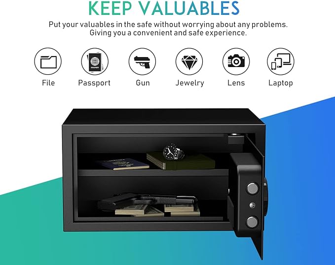RPNB Deluxe Safe and Lock Box, Digital Keypad Safe Box, Steel Alloy Small Safes - Image 4
