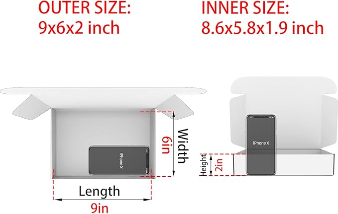 Small Brown Shipping Boxes for Small Business Pack of 25-9x6x2 inches Cardboard - Image 2