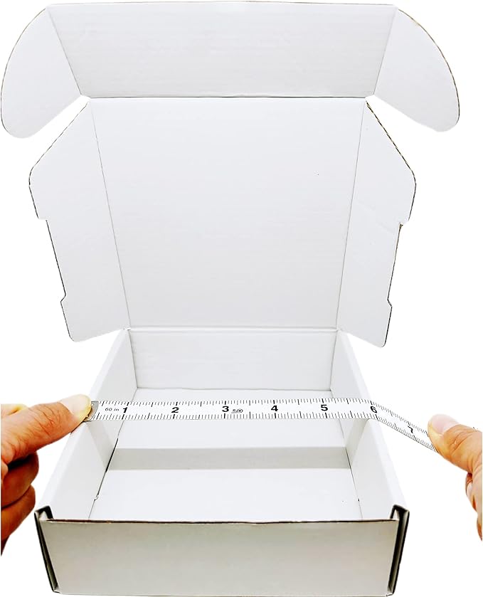 6x6x2 inch Small White Mailers Boxes Recyclable Corrugated Gift Box - Image 3