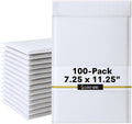 100-Pack 7.25x11.25" White Poly Bubble Mailers, Padded Shipping #1 Envelopes by Unknown