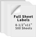 500 Sheets 500 Labels Full Sheet Label Sticker Paper by Muotich