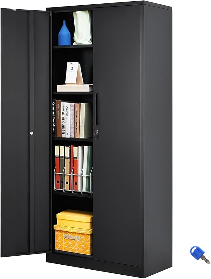VEVOR Metal Storage Cabinet, Steel Locking Storage Cabinet by VEVOR