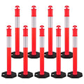 VEVOR 9 Pack Traffic Delineator Posts, 48 inches Traffic Safety Cones by VEVOR