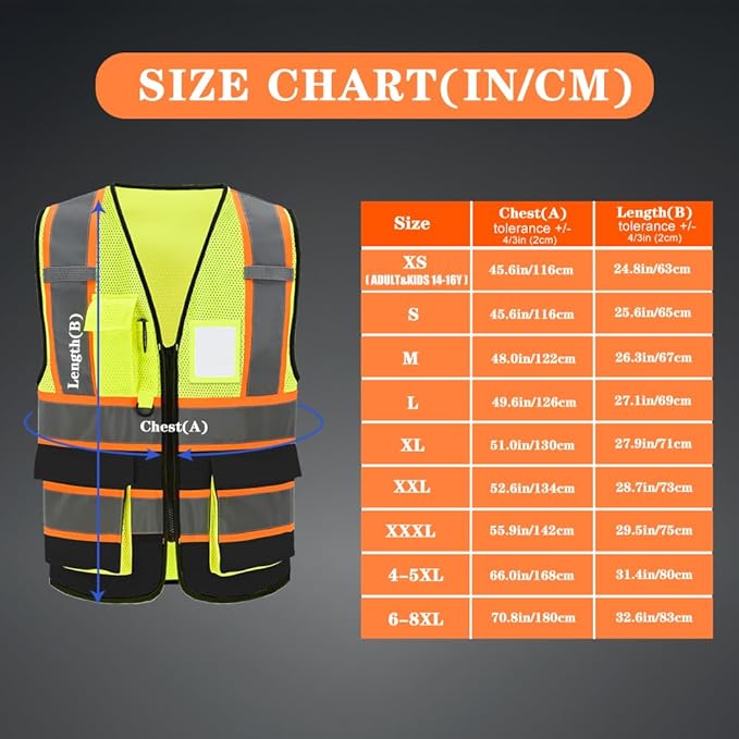 AYKRM 11 color High Vis Reflective Safety Vest - Image 3