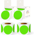 PARLAIM 3" Diameter Round Light Green Color Coding Sticker, 4 Rolls 2000PCS by PARLAIM