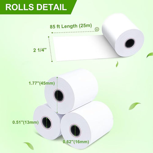 2 1/4 x 85 Thermal Receipt Paper, Compatible - Image 2