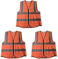 High-Visibility Safety Vests – Pack of 3, Reflective vest, Front Zipper & by Unknown